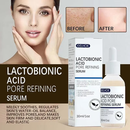 Lactobionic Acid Pore Shrink Face Serum Hyaluronic Acid Moisturizer Nourish Smooth Pores Repair Essence Firming Korean Cosmetics